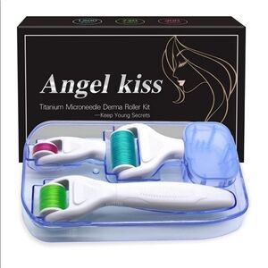 ANGEL KISS TITANIUM MICRONEEDLE DERMA ROLLER KIT-NEW